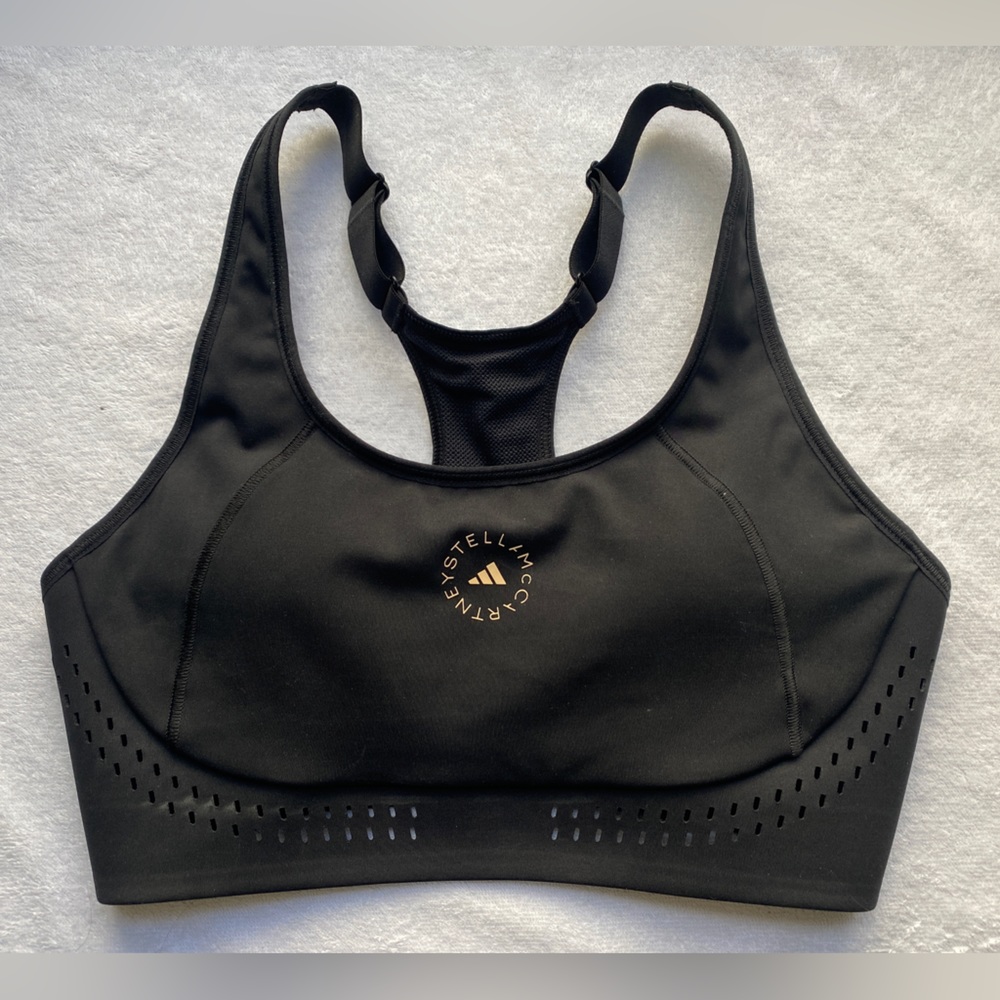 30A. Stella McCarthy Adidas. Black high support sports bra